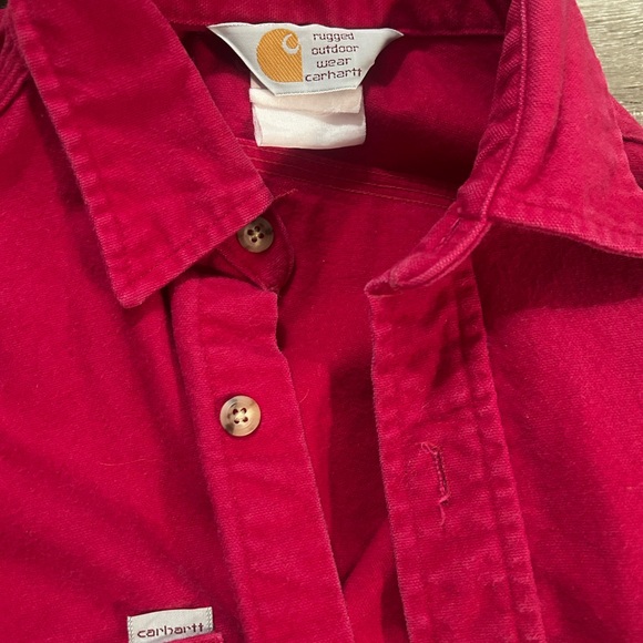 Carhartt Red Casual Button Down Shirt with Relaxed Fit - Picture 2 of 2